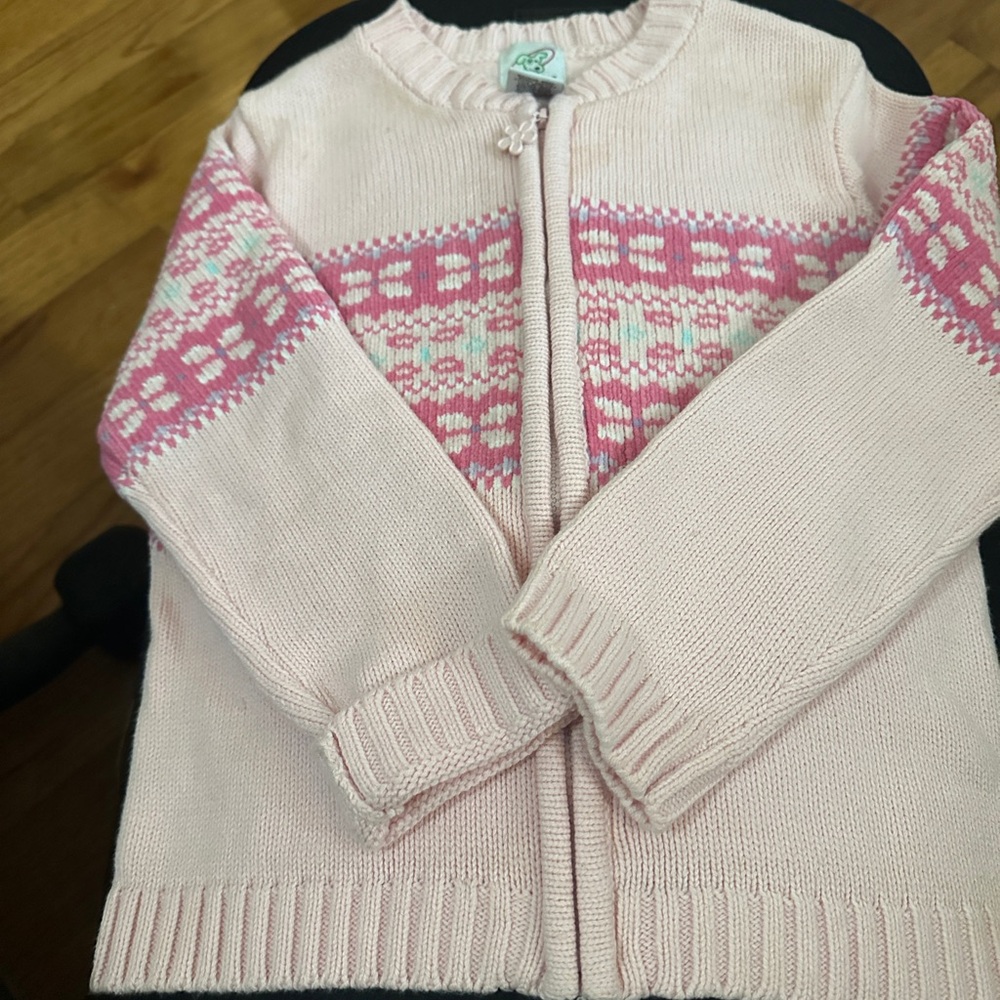 Greendog Light Pink Kids Sweater with Pattern